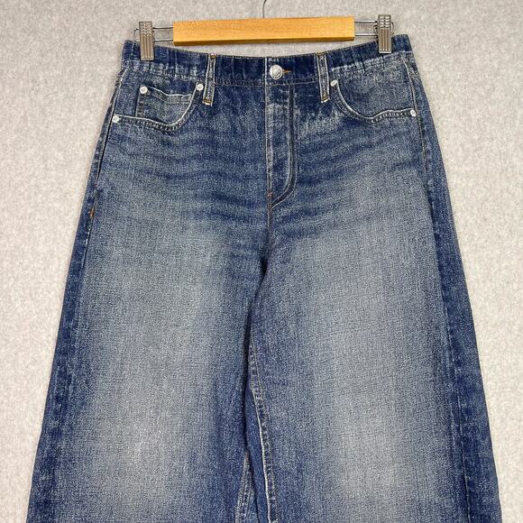 Rag & Bone Miramar High Waisted Wide Leg Pull On Pants Size Medium - Picture 2 of 14